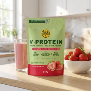 Veganske beljakovine v prahu - jagoda