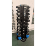 Enoročne HEX uteži s stojalom (1-8kg, 10-40kg)